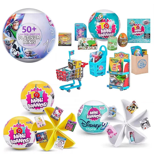 5 Surprise Ball Mini Brands Supermarket Shopping Scene Miniature Gashpon Capsule Toy Figurines Collection Kids Birthday Gifts Good Vibrations