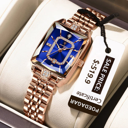 POEDAGAR Luxury Watch For Woman Waterproof Calendar High Quality Ladies Watch Stainless Steel Quartz Women's Watches Elegant+Box Good Vibrations