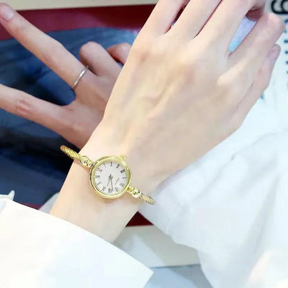 Fashion Bracelet Watches for Women Luxury Stainless Steel Retro Ladies Quartz Wristwatches Women Dress Clock 여자시계 Good Vibrations