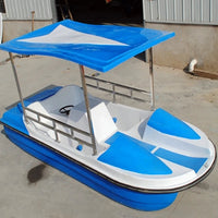 Water Play Equipment Fiberglass 4 Person Paddle Pedal Boat for Sale Good Vibrations