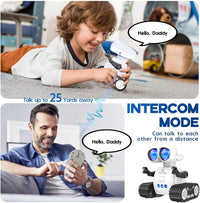 TOY Life Rechargeable RC Robot - LED Eyes Music Walkie Talkie Remote Control Toy for Kids Toddler Gift Good Vibrations