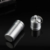 1 pc Metal Cigarette Case with Keychain Portable Mini Waterproof Cigarette Box for Outdoor Travel Silver Tobacco Case GOOD Vibrations Adult Super Store