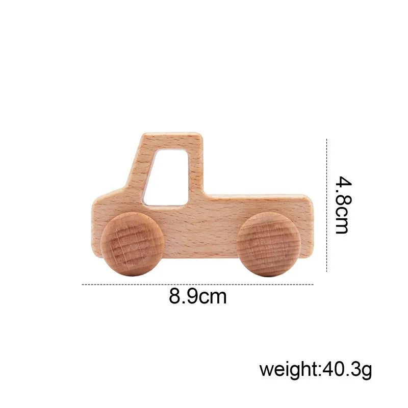 Wooden Cars Toys Maple Diy Crafts for Students Home Activities Montessori Grasping Teething Toy Newborn Birthday Gift Wood Block Good Vibrations