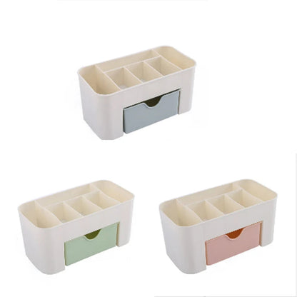 Double Layer Plastic Makeup Organizers Storage Box Cosmetic Drawers Jewelry Display Box Desktop Make Up Container Boxe Organizer Good Vibrations