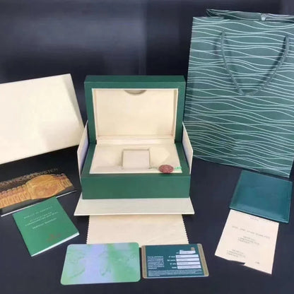 Green Box Watch Gift Set with Instructions Card Luxury Christmas Gift Packaging Watch Case Brand None Origin Full Set Gift Box Good Vibrations