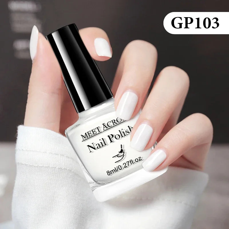 8ml Water-Based Nail Polish 48 Colors Long Lasting Quick Drying No Need of Lamp to Cure Nail Supplies Vernis for Nails Manicure Good Vibrations