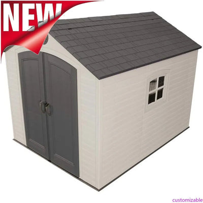 Customizable-LIFETIME 6405 Outdoor Storage Shed With Window, Skylights, And Shelving, 8 By 10 Feet