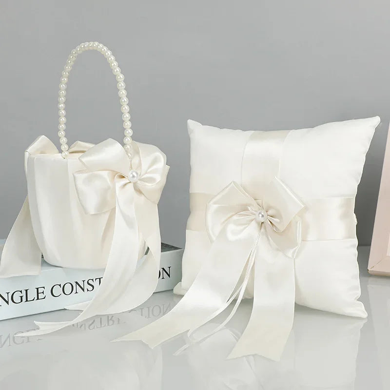 20x20cm White Lace Wedding Ring Pillow Romantic Ring Pillow Alliance Bridal Ring Bearer Pillow Cushions Decoración de bodas Good Vibrations