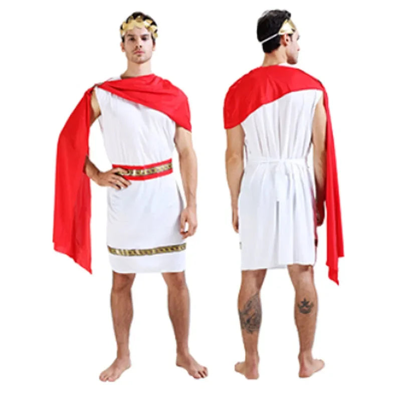 Greek Roman Costume Grecian Goddess Cosplay Clothing Family Party Decor   Decorative Props Boys Girls Child  Halloween Good Vibrations