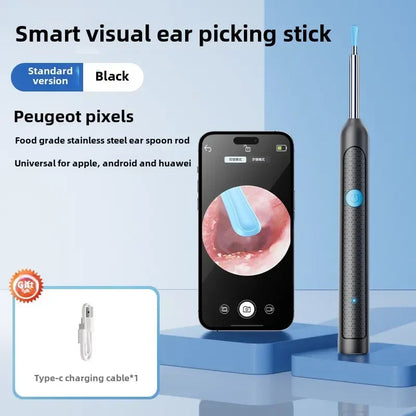 Wireless Visual Silicone Ear Spoon Endoscope Earpick Camera Otoscope Safe Ear Cleaner for Kids & Adults Good Vibrations