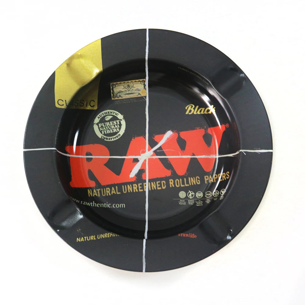 Cartoon Metal Rolling Tray - round Tobacco Herb Ashtray Creative Cigarette Holder Smoking Accessories Good Vibrations