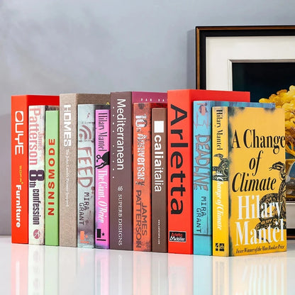 Modern fake book ornament Nordic light luxury simulation book living room home store decoration photo props book case box Good Vibrations