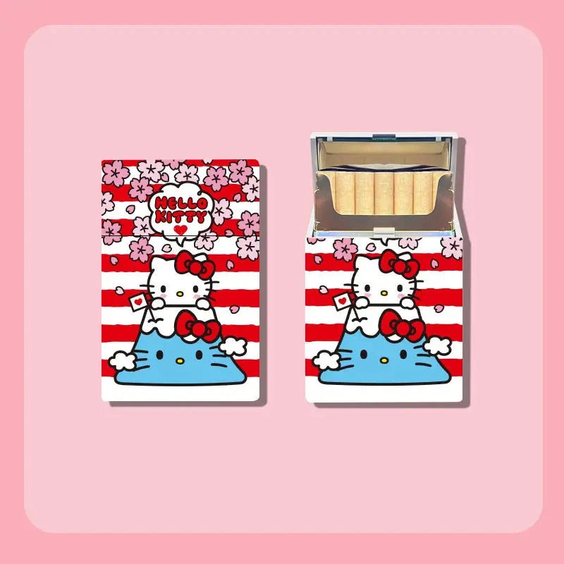 Sanrio Hello Kitty plastic cigarette box 20-pack creative ultra-thin portable cigarette box gift for boyfriend and girlfriend Good Vibrations Adult Super Store