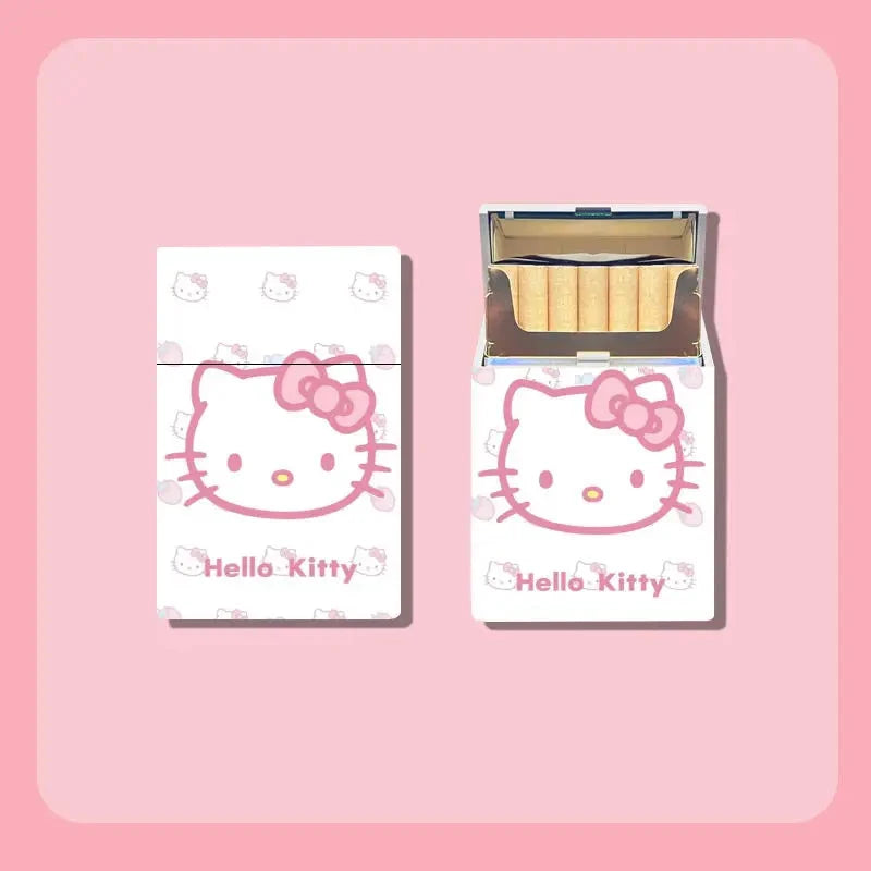 Sanrio Hello Kitty plastic cigarette box 20-pack creative ultra-thin portable cigarette box gift for boyfriend and girlfriend Good Vibrations Adult Super Store