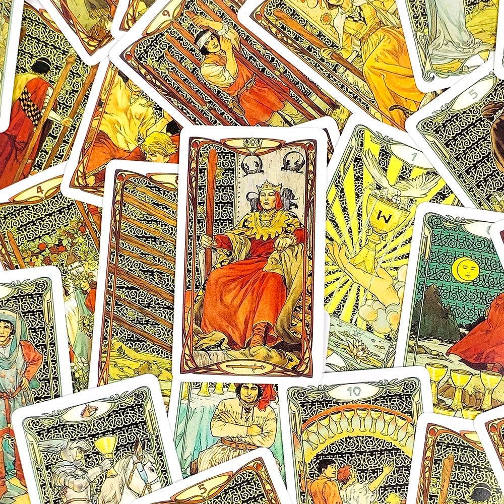 Tarot Card A 78 Cards Deck Classic Occult Divination Cards Game For Beginners,Ideal for Divination, Meditation & Gift Good Vibrations