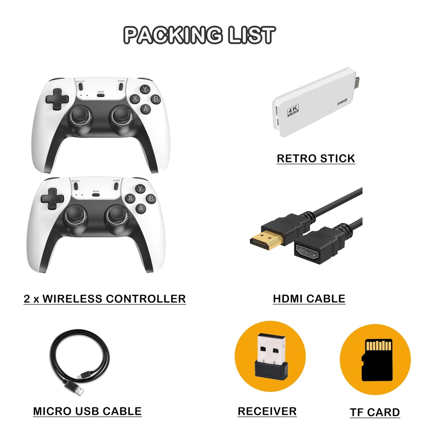 M15 Video Game Console 4K TV Retro Game Console 64G Built in 20000 Games Wireless Controller Gamepad Retro Handheld Game Console Good Vibrations