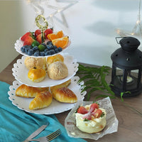 3 Layer Cake Stand Fruit Plate Tray Display Birthday Party Dessert Wedding Good Vibrations