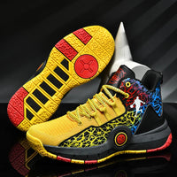 Basketball Shoes Men Field Training Non-slip High-top Luxyry Design Mesh Breathable Sneakers Pro Original Kids Basketball Boots Good Vibrations