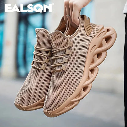 Men Sports Running Black Jogging Shoes Casual Sneakers Brown Outdoor Breathable Mesh Women Light Shock-absorption Black Tennis Good Vibrations