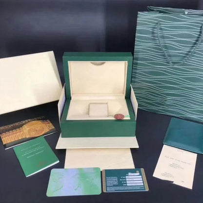 Green Box Watch Gift Set with Instructions Card Luxury Christmas Gift Packaging Watch Case Brand None Origin Full Set Gift Box Good Vibrations