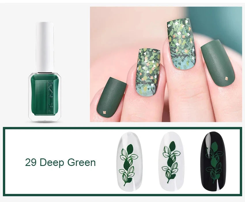 KADS Professional 11ml 24 Colors Nail Stamping Polish Gold Silver Nails Art Varnish for Stamping Plate DIY Nail Printing Polish Good Vibrations