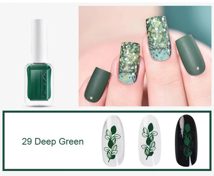 KADS Professional 11ml 24 Colors Nail Stamping Polish Gold Silver Nails Art Varnish for Stamping Plate DIY Nail Printing Polish Good Vibrations