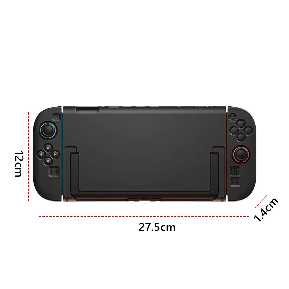 New Portable Silicon Case with Stand Protective Case Sleeve Handle Grip Cover Protective Shell for Switch 2 Game Accessories Good Vibrations