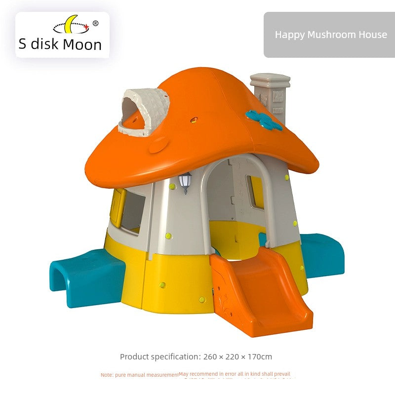 Kids' Playhouse Outdoor Play House Toys Indoor Multifunctional Small House Slide Combination Mushroom House Amusement Park Good Vibrations