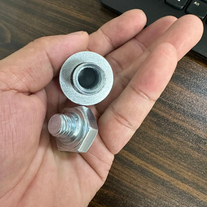 Metal screw bolt with hidden stash compartment, ideal for concealing cash and pills.
