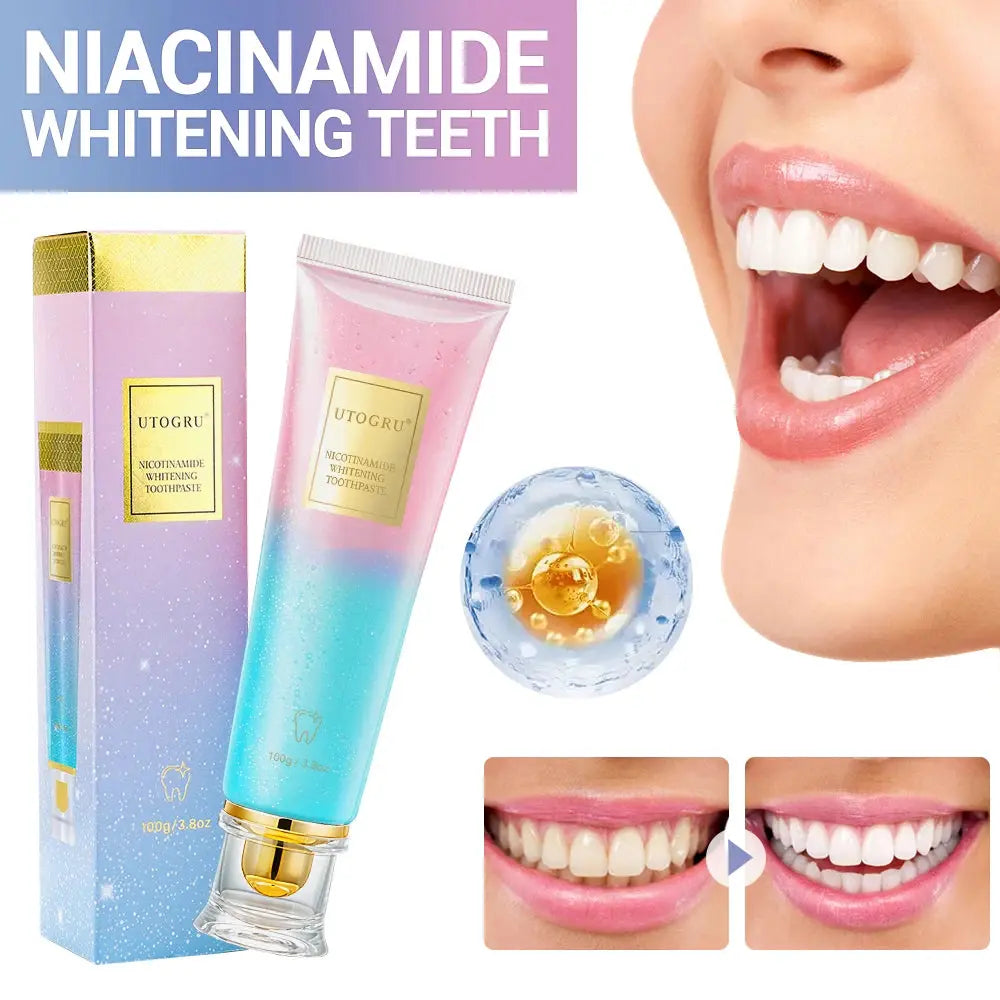 Whitening Toothpaste Nicotinamide Dazzling Toothpaste Remove Plaque Stains Teeth Oral Hygiene Clean Fresh Breath Teeth Care 100g Good Vibrations