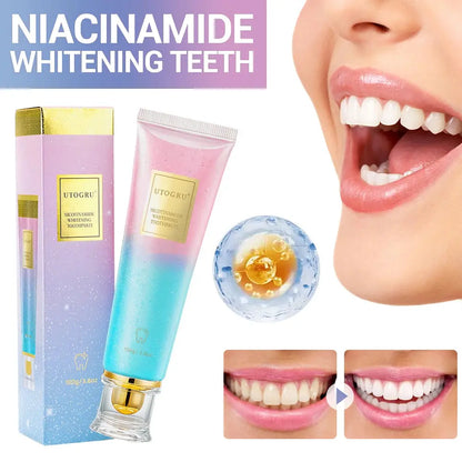 Whitening Toothpaste Nicotinamide Dazzling Toothpaste Remove Plaque Stains Teeth Oral Hygiene Clean Fresh Breath Teeth Care 100g Good Vibrations