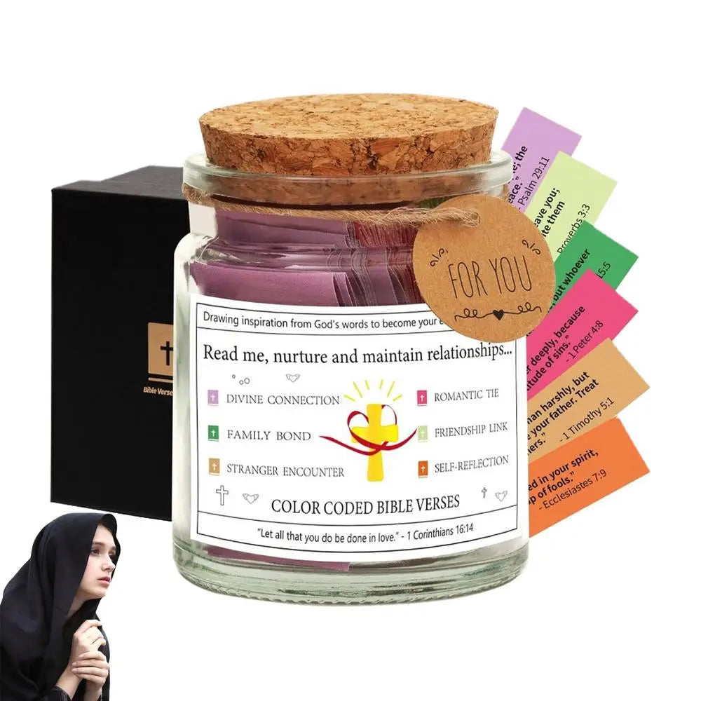 Bible Verses In A Jar Prayer Cards Scripture Jar Color Coded Bible Verses In A Jar Christian Religious Bible Jar Prayer Jar Hope Good Vibrations Adult Super Store