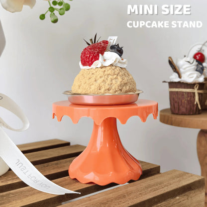 1Pc 4.7Inch Plastic Dessert Table Display Set, Cake Stands, Cupcake Holder, Serving Trays, Versatile Design for Birthday Parties Good Vibrations