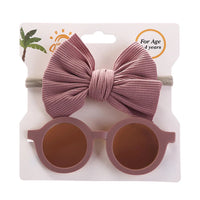 2Pcs/Set Baby Round Sunglasses Children Vintage Sun glasses UV400 Protection Classic Kids Shade Eyewear Summer Hair Accessories Good Vibrations