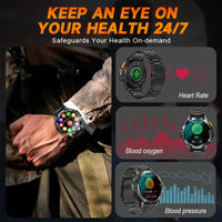 For Android ios New AMOLED Smart Watch Men with Flashlight Sports Waterproof Fitness Tracker Bluetooth Call Smartwatch Man+Box Good Vibrations