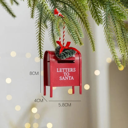 Christmas Iron Mail Box Pendant Christmas Tree Decoration Desktop Landscape Festival Atmosphere Decoration Good Vibrations