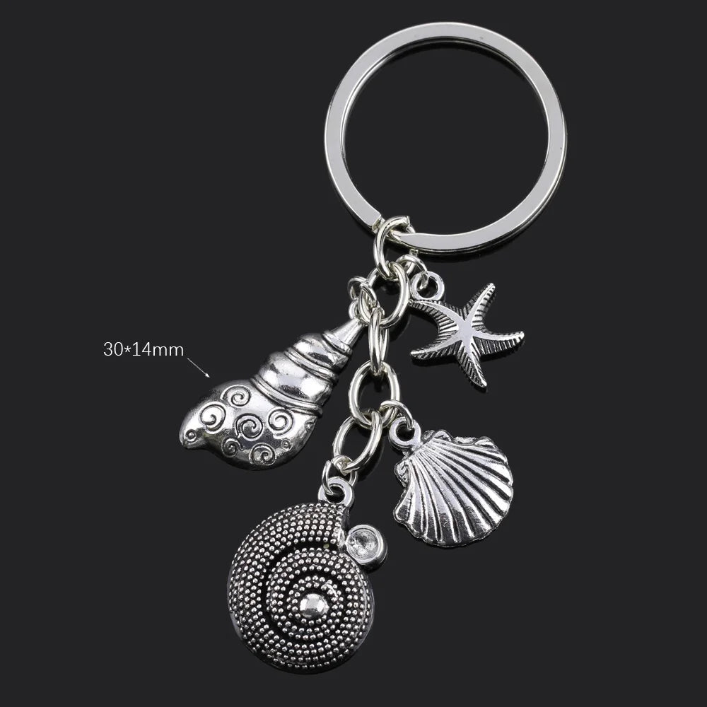 Fashion Animal Women Keychain Car Moon Cat Dog Love Heart Key Chain Friends Gift Jewelry Bag Pendant Wing Evil Eye Angel Turtles Good Vibrations