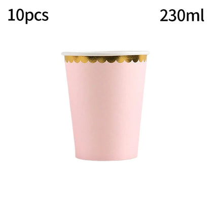 24pcs 7/9inch Pink Daisy Theme Disposable Tableware Flower Plate Napkin Straws Banner Birthday Party Baby Shower Wedding Decor Good Vibrations
