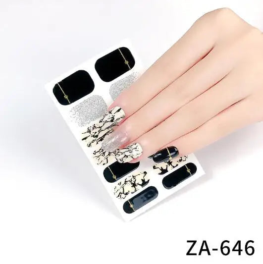 Nail Stickers DIY Decals For Nail Art Wraps Women Beauty Full Cover Nail Manicures Decorations Uñas Postizas Press On Nails Good Vibrations