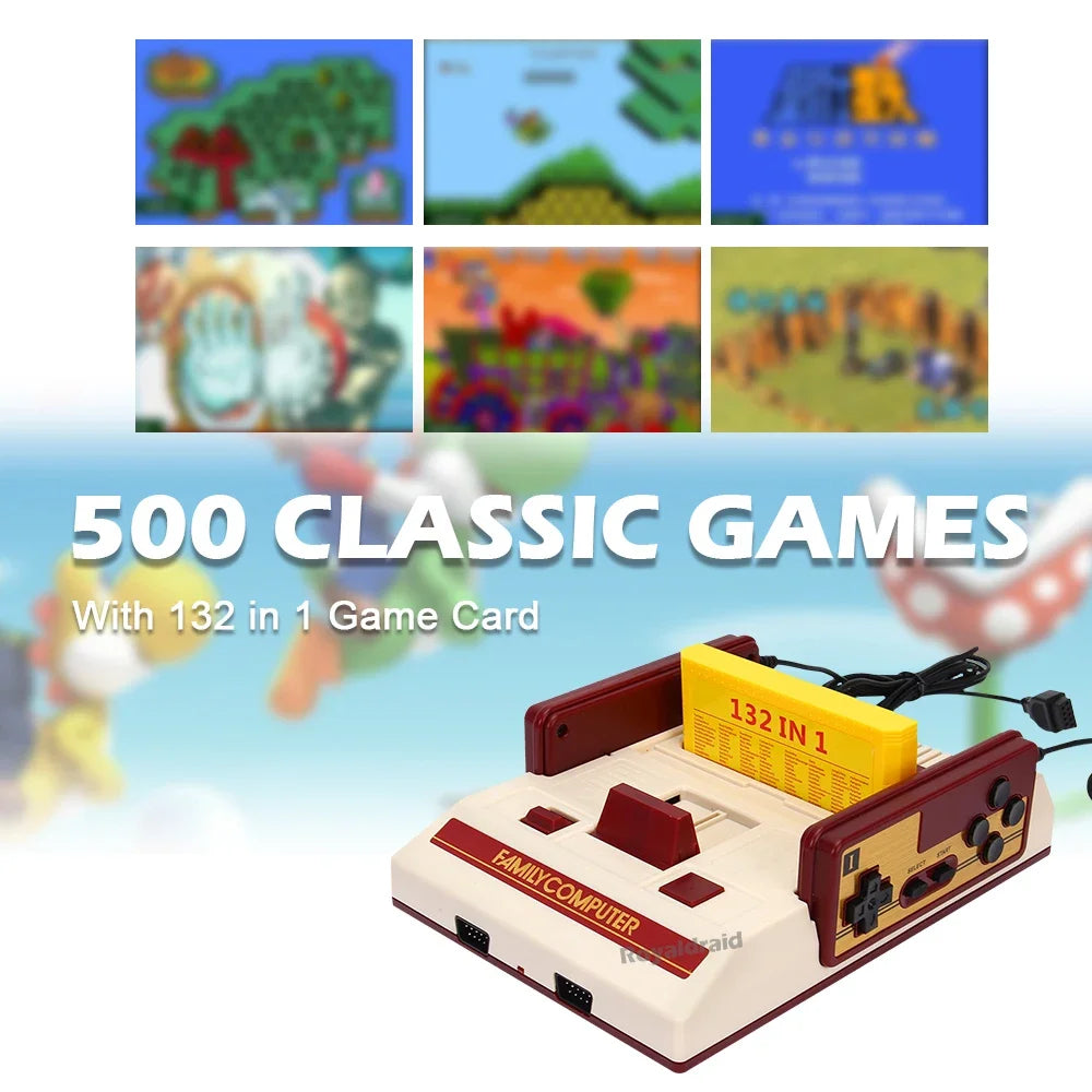 8 Bit Video Game Console Built in 500 Classic Games Family Computer TV Game Console Support Game Cartridge For FC Retro Gaming Good Vibrations