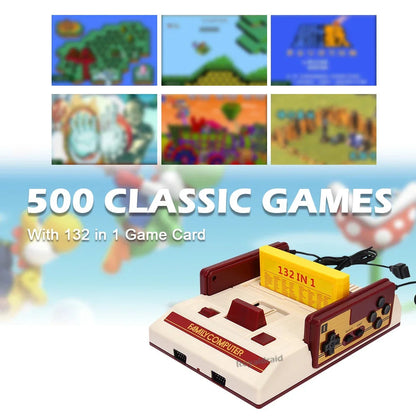 8 Bit Video Game Console Built in 500 Classic Games Family Computer TV Game Console Support Game Cartridge For FC Retro Gaming Good Vibrations