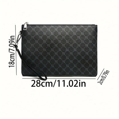 Pu Fashion Men's Clutch Bag Business Large Wallet Wrist Bag Large Coin Purse Storage Bag Good Vibrations