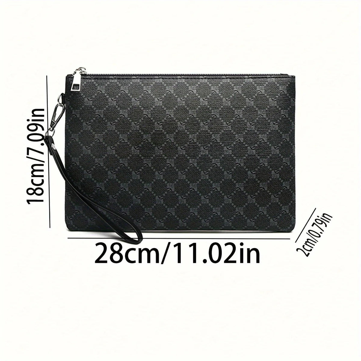 Pu Fashion Men's Clutch Bag Business Large Wallet Wrist Bag Large Coin Purse Storage Bag Good Vibrations