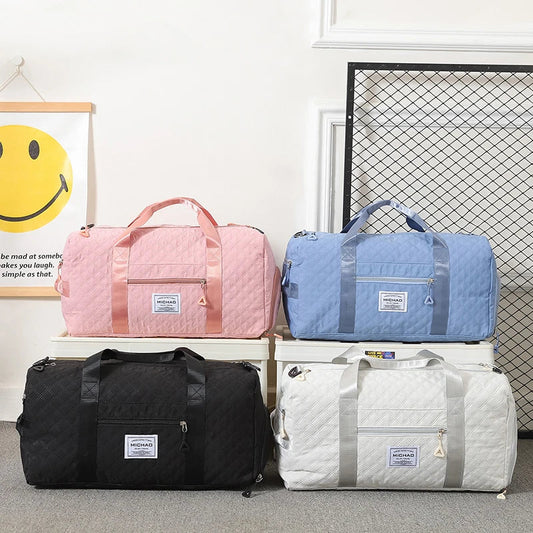 Travel Duffle bag Travel Sport Duffle Bag for Gym Waterproof Carry On Bag Large Capacity Overnight Bags for Women Good Vibrations