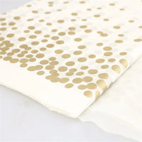 Plastic Disposable Tablecloth Rectangle Party Table Cover Gold Dot Waterproof Table Cloth for Wedding Birthday Party Decor Good Vibrations