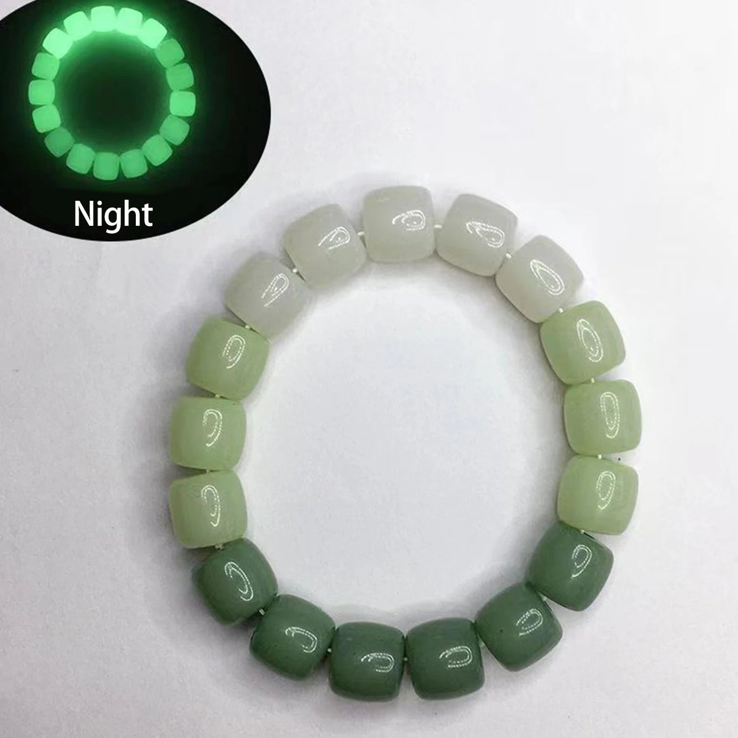 Luminous Bracelets For Women Men Fluorescent Natural Stone Bracelet Night Light Glowing Beads Bangle Fashion Jewelry Couple Gift Good Vibrations