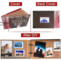 40 Pages DIY Adventure Album Photo Album Handmade Scrapbook Adventure Book Retro Kraft Album Anniversary Wedding Guest Book Good Vibrations