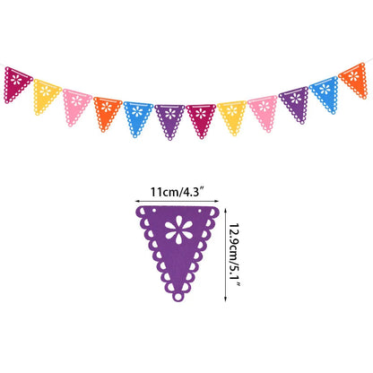 Mexican Pinata Happy Birthday Banners Party Decorations Rainbow Tassel Garlands Flags Table Runner Cinco De Mayo Party Supplies Good Vibrations