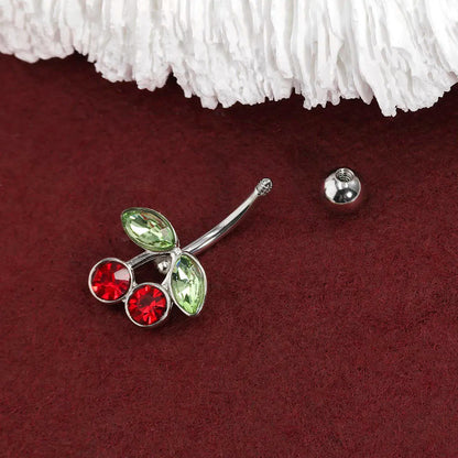 3pcs/Set Stainless Steel Color Cubic Zirconia Navel Rings Round Butterfly Heart Cherry Shapes Fashion Body Piercing Jewelry Good Vibrations Adult Super Store