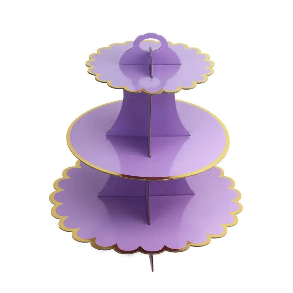 3-Layer Cake Stand Afternoon Tea Wedding Plate Party Tableware Disposable Birthday Tower Suitable for Wedding Good Vibrations